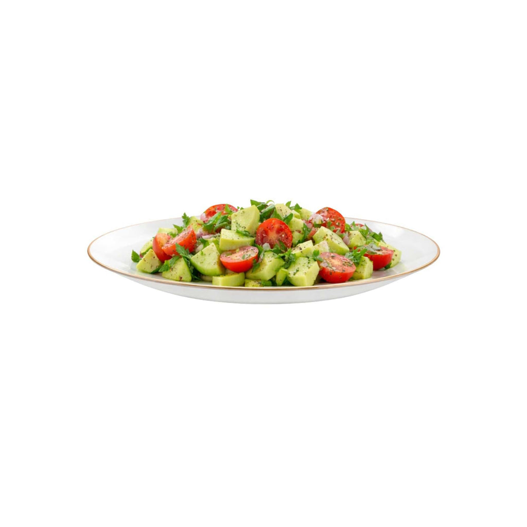 Moderna Round White Plastic Gold-Rimmed Plate - 7" x 7" x 1/2" - 200 count box