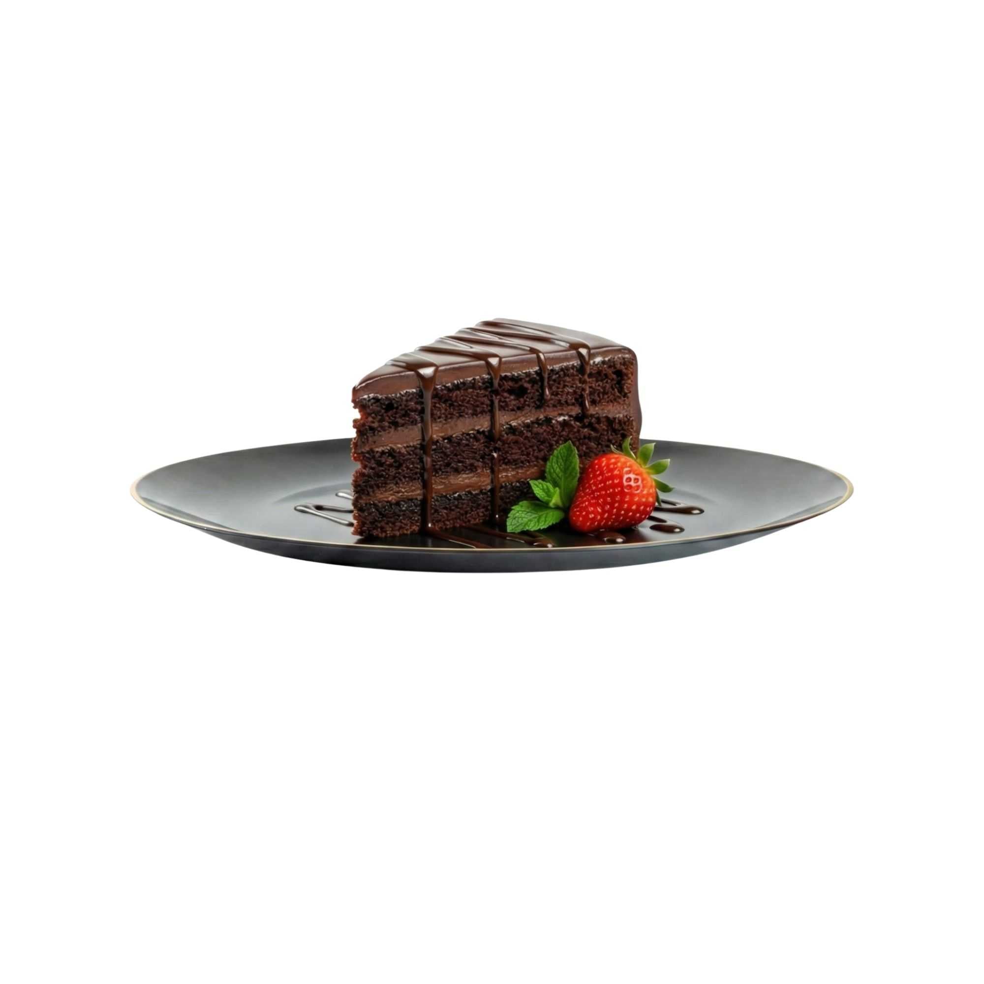 Moderna Round Black Plastic Gold-Rimmed Plate - 10" x 10" x 3/4" - 40 count box