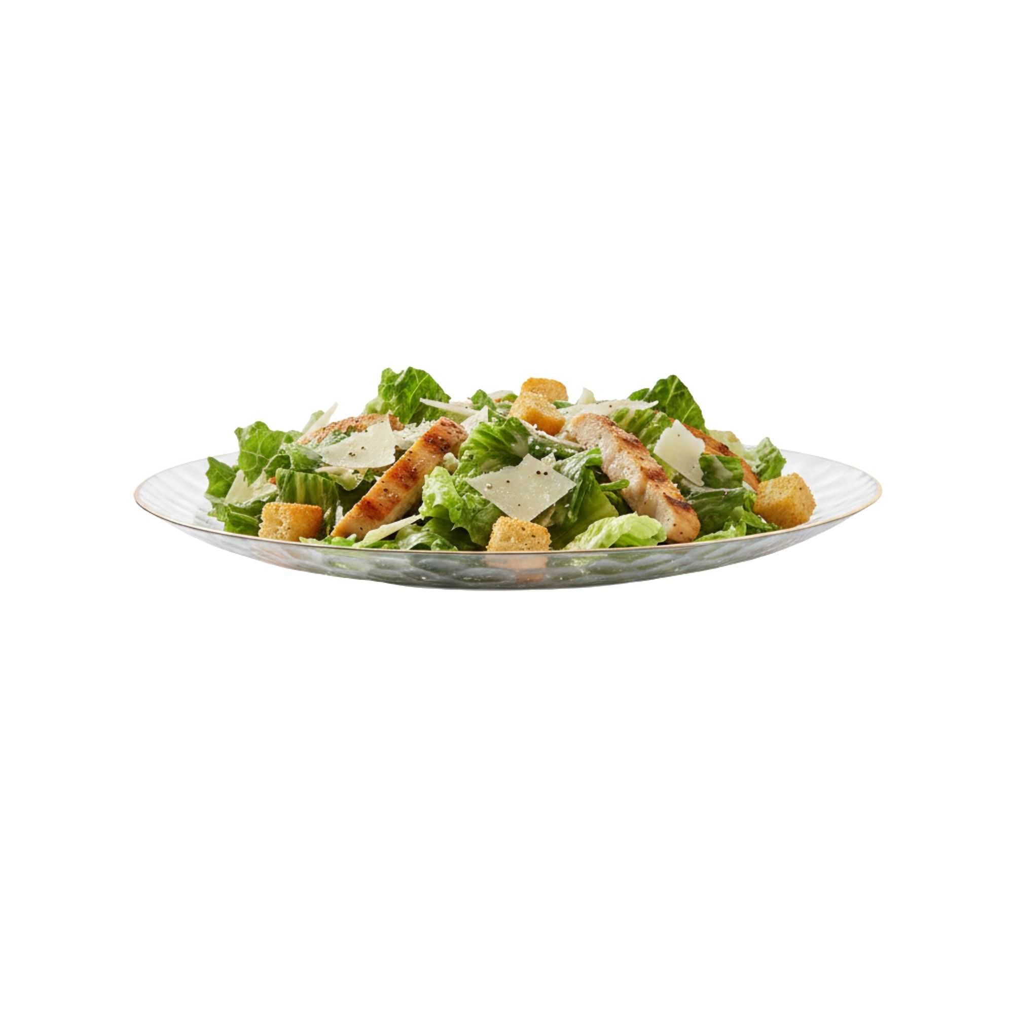 Moderna Round Clear Plastic Gold-Rimmed Plate - Hammered - 10" x 10" x 3/4" - 40 count box