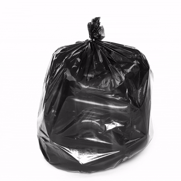 RW Clean 20 gal Black Plastic Trash Can Liner - Standard-Duty, 0.7 mil - 200 count box