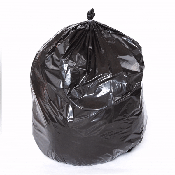 RW Clean 33 gal Black Plastic Trash Can Liner - Medium-Duty, 1.1 mil - 100 count box