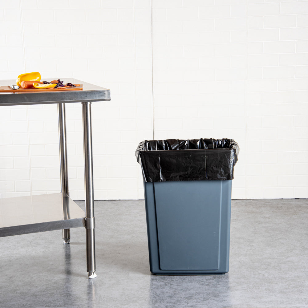 RW Clean 33 gal Black Plastic Trash Can Liner - Medium-Duty, 1.1 mil - 100 count box