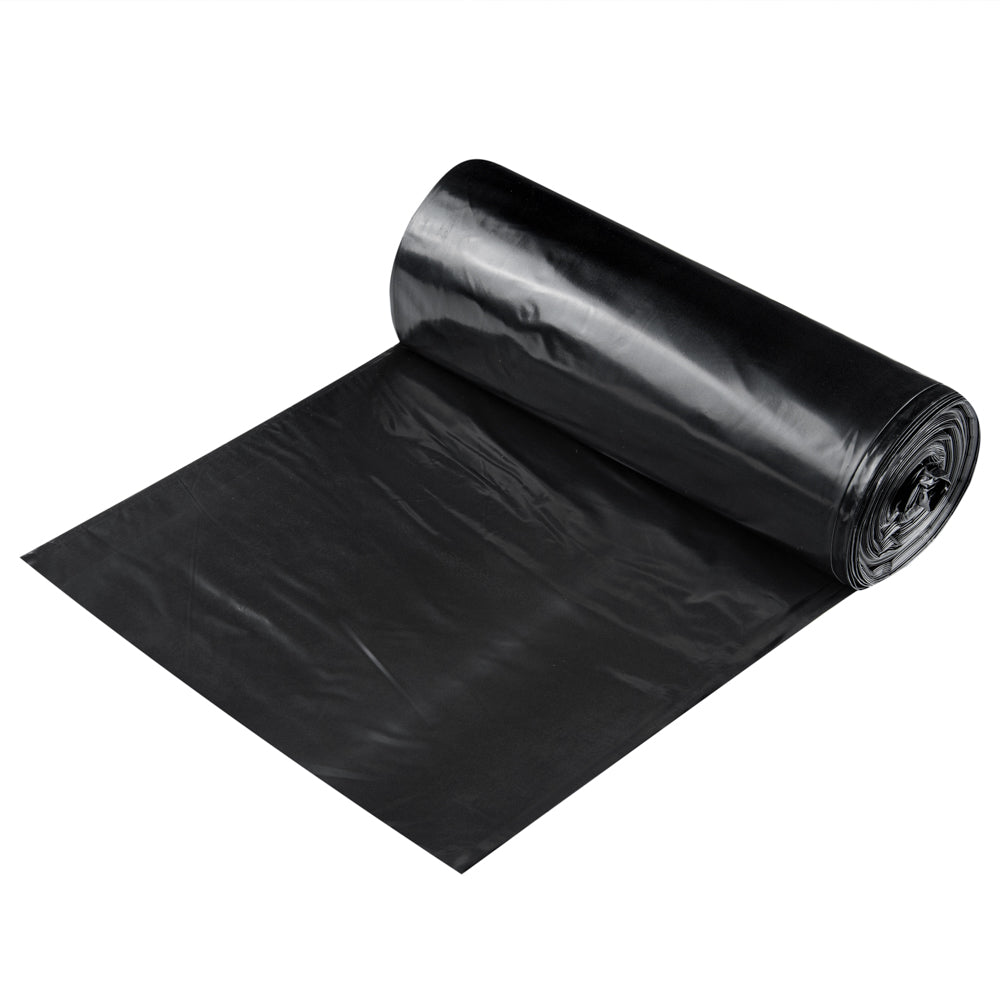 RW Clean 55 gal Black Plastic Trash Can Liner - Heavy-Duty, 1.5 mil - 100 count box