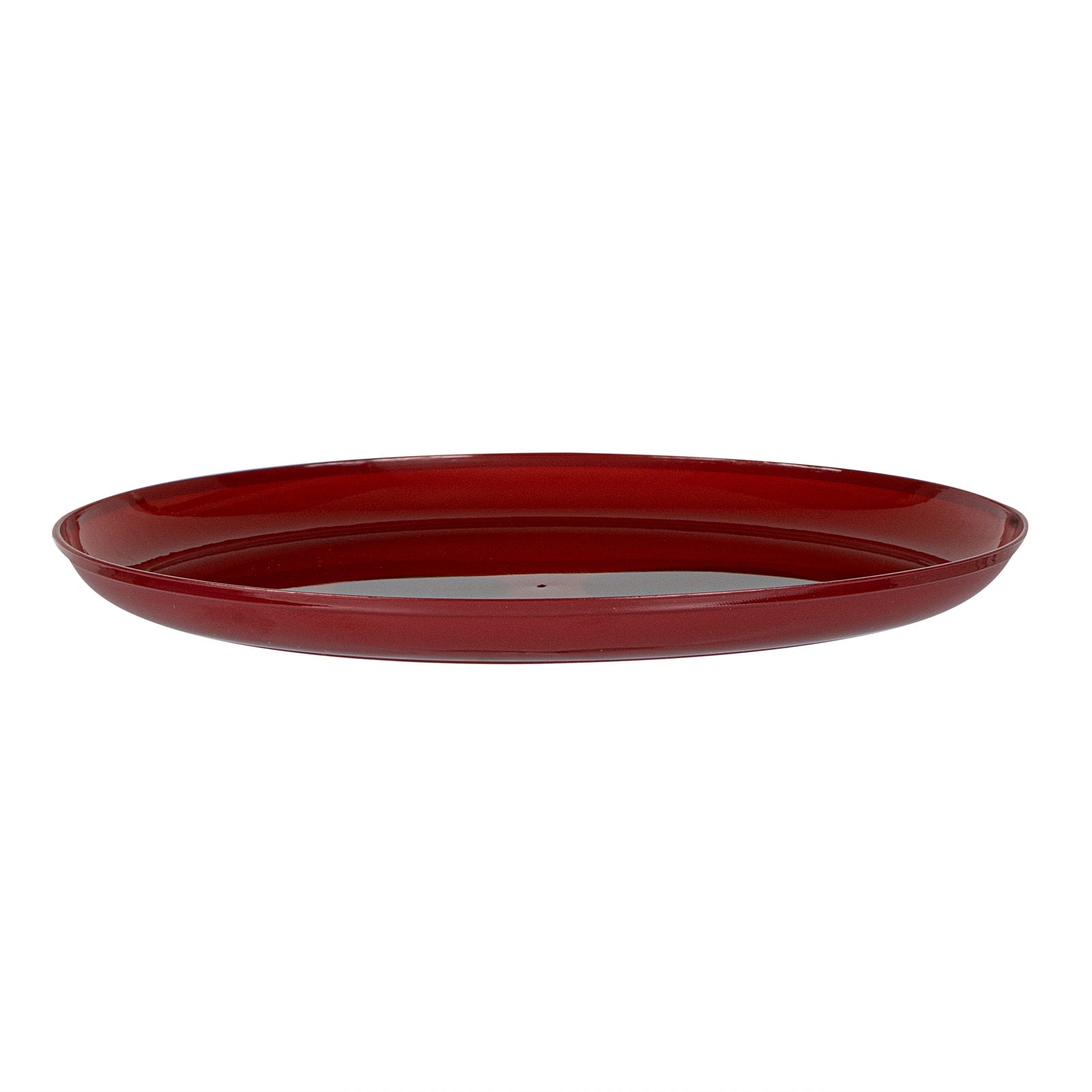 Moderna Round Burgundy Plastic Plate - 6 1/4" x 6 1/4" x 1/2" - 40 count box