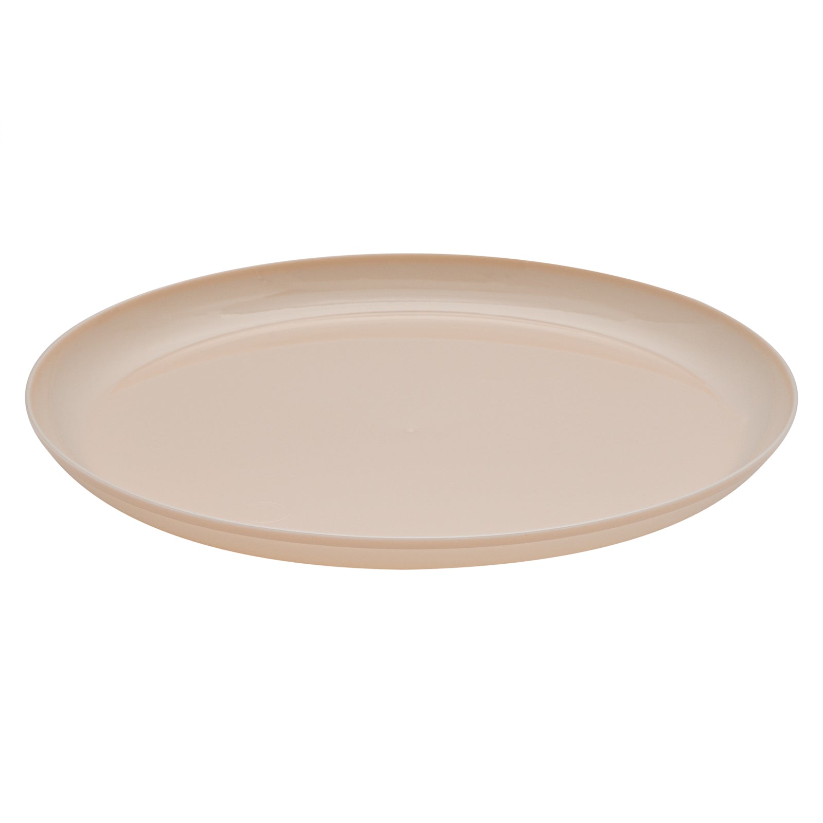 Moderna Round Light Pink Plastic Plate - 6 1/4" x 6 1/4" x 1/2" - 40 count box