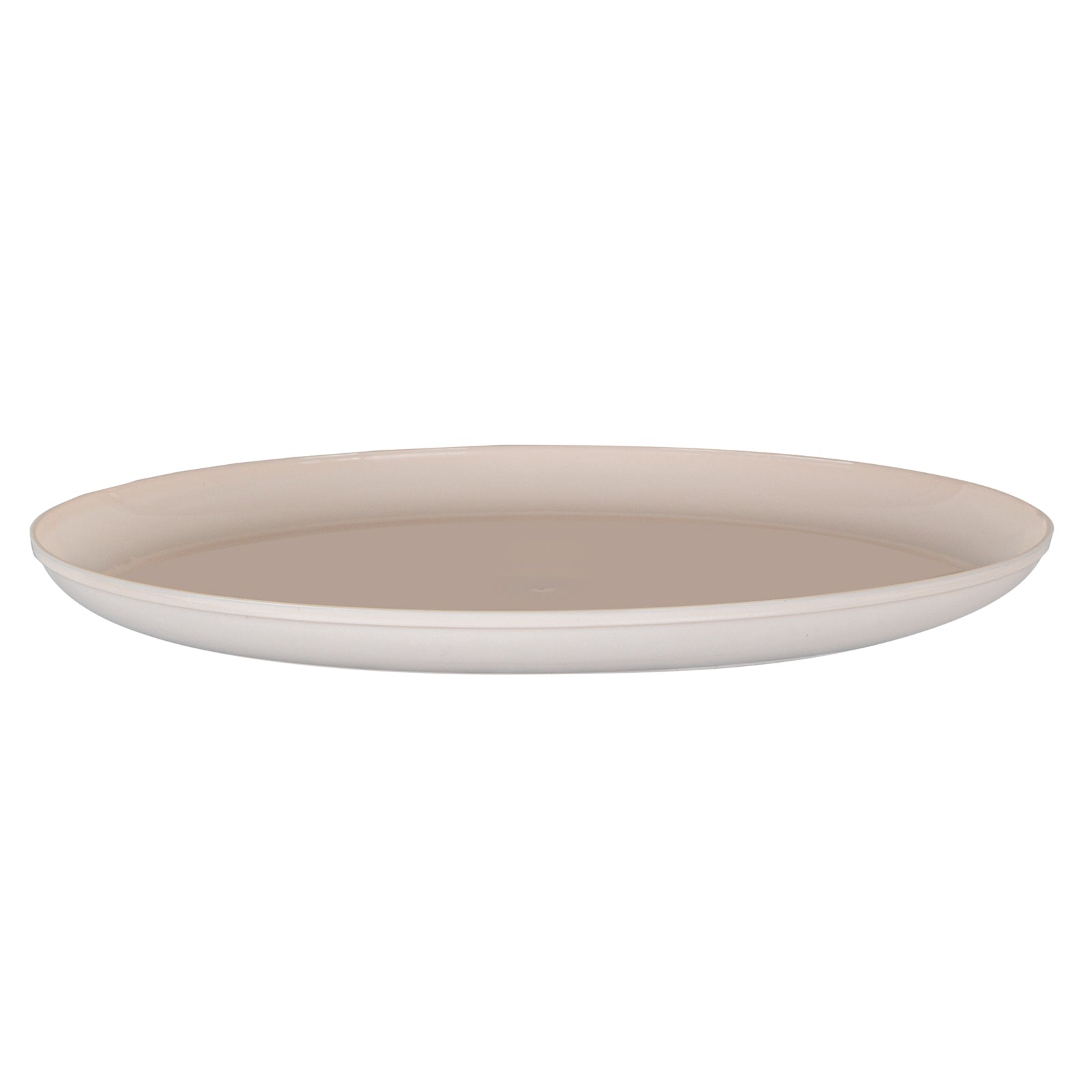 Moderna Round Light Pink Plastic Plate - 6 1/4" x 6 1/4" x 1/2" - 40 count box