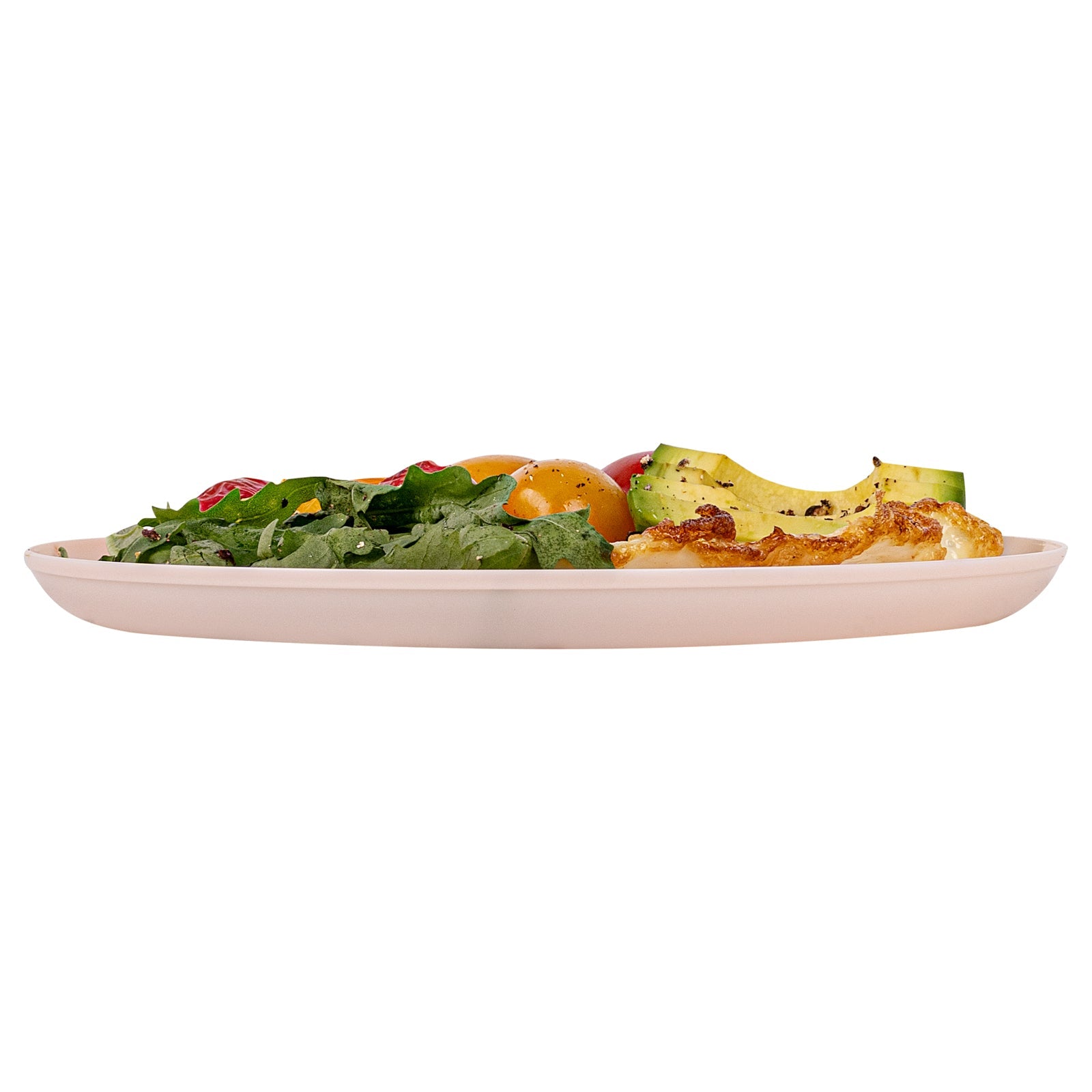 Moderna Round Light Pink Plastic Plate - 6 1/4" x 6 1/4" x 1/2" - 200 count box