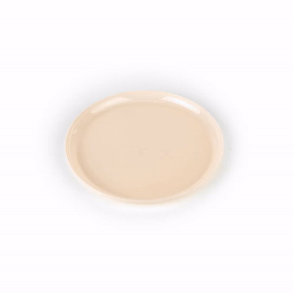 Moderna Round Light Pink Plastic Plate - 6 1/4" x 6 1/4" x 1/2" - 200 count box