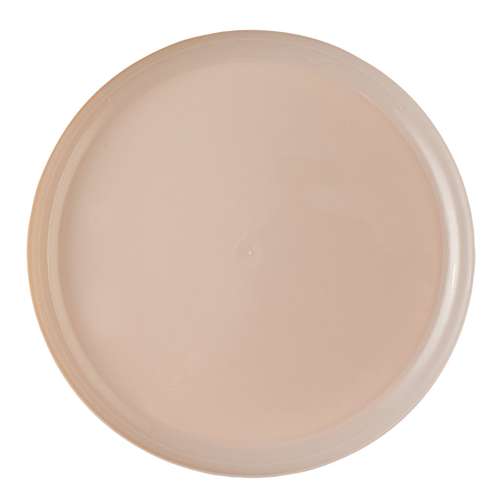 Moderna Round Light Pink Plastic Plate - 6 1/4" x 6 1/4" x 1/2" - 200 count box