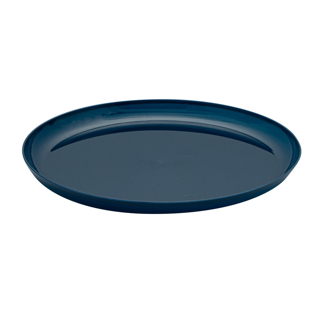 Moderna Round Midnight Blue Plastic Plate - 6 1/4" x 6 1/4" x 1/2" - 40 count box
