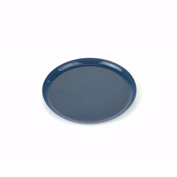 Moderna Round Midnight Blue Plastic Plate - 6 1/4" x 6 1/4" x 1/2" - 40 count box