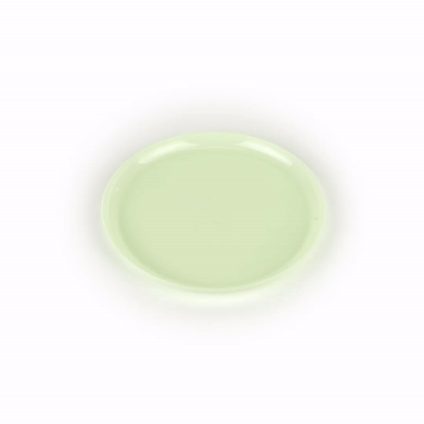 Moderna Round Mint Green Plastic Plate - 6 1/4" x 6 1/4" x 1/2" - 40 count box