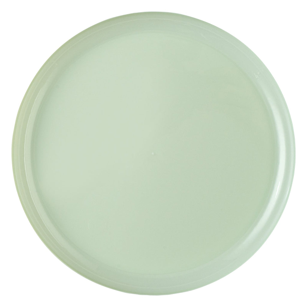 Moderna Round Mint Green Plastic Plate - 6 1/4" x 6 1/4" x 1/2" - 40 count box