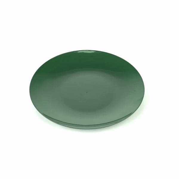 Moderna Round Forest Green Plastic Plate - 7 1/2" x 7 1/2" x 1/2" - 200 count box