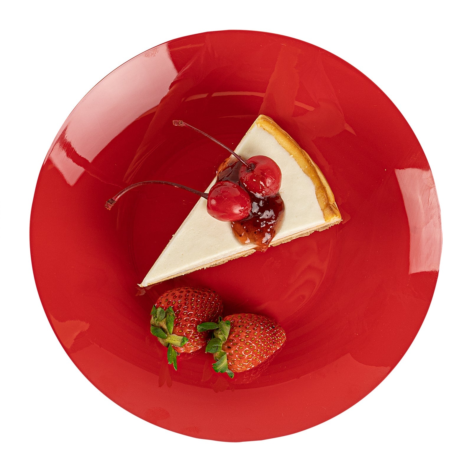 Moderna Round Red Plastic Plate - 7 1/2" x 7 1/2" x 1/2" - 40 count box