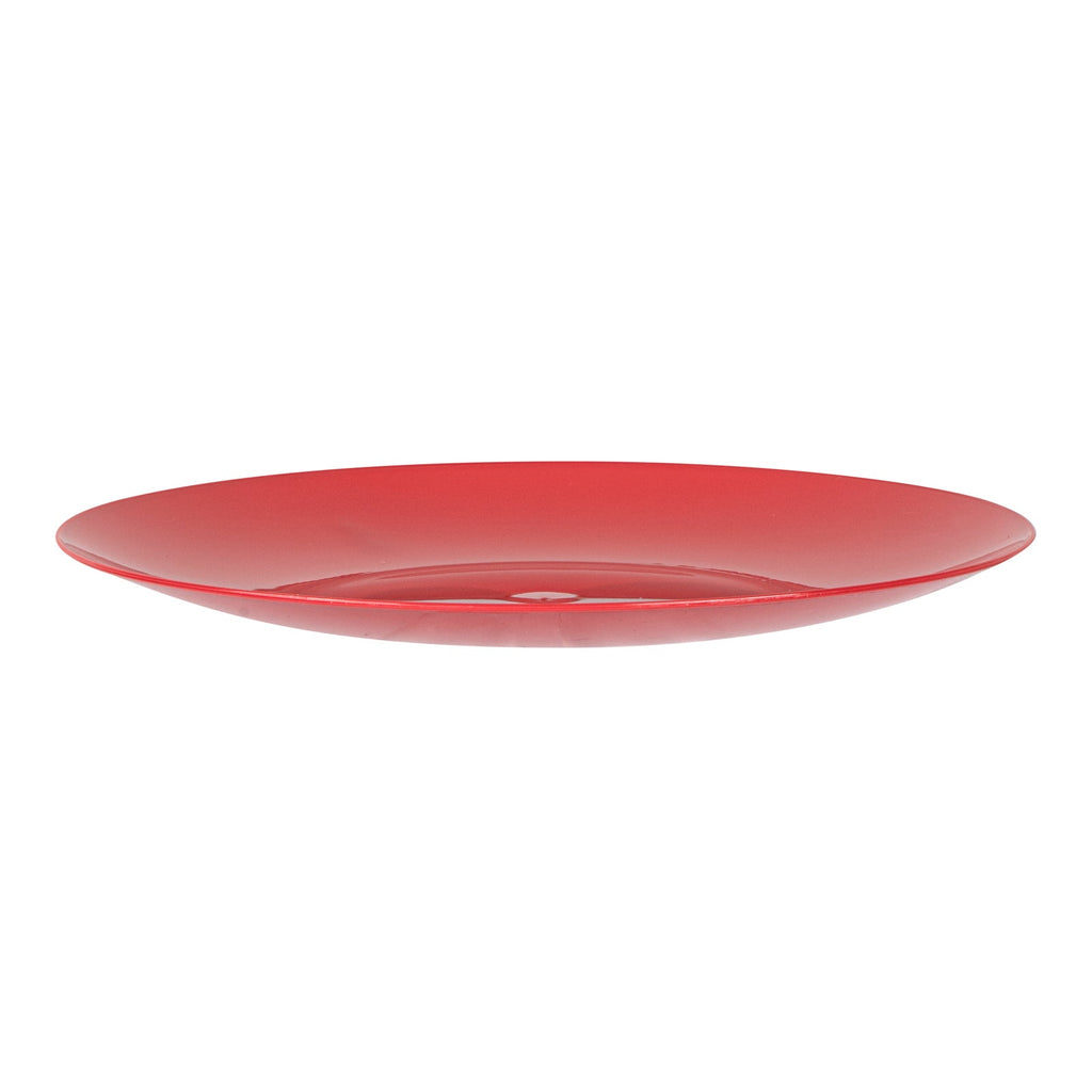 Moderna Round Red Plastic Plate - 7 1/2" x 7 1/2" x 1/2" - 40 count box