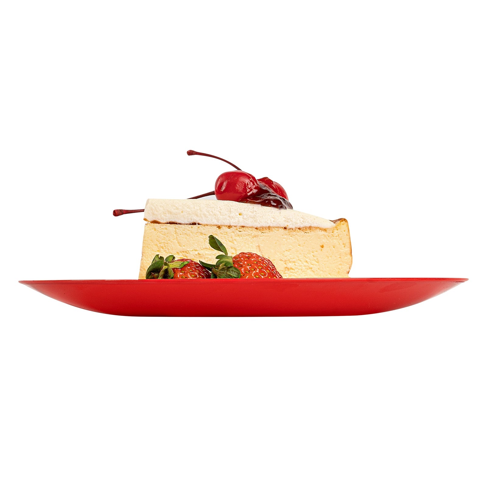 Moderna Round Red Plastic Plate - 7 1/2" x 7 1/2" x 1/2" - 200 count box
