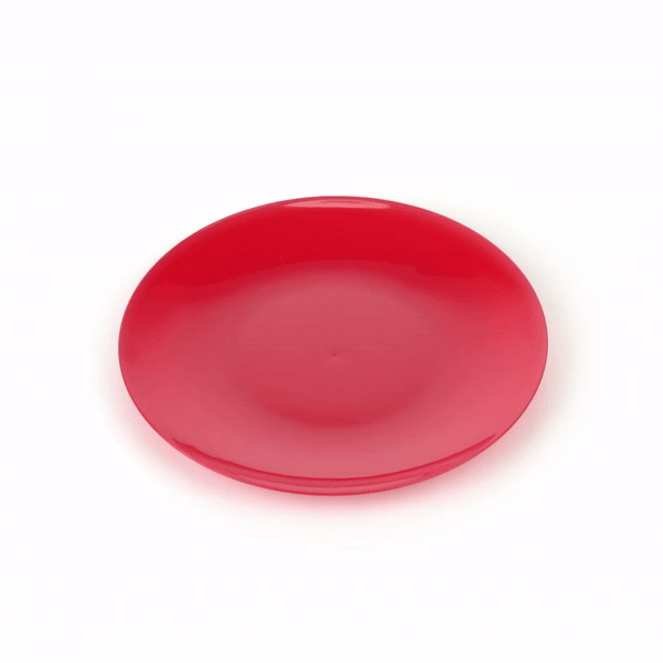 Moderna Round Red Plastic Plate - 7 1/2" x 7 1/2" x 1/2" - 200 count box