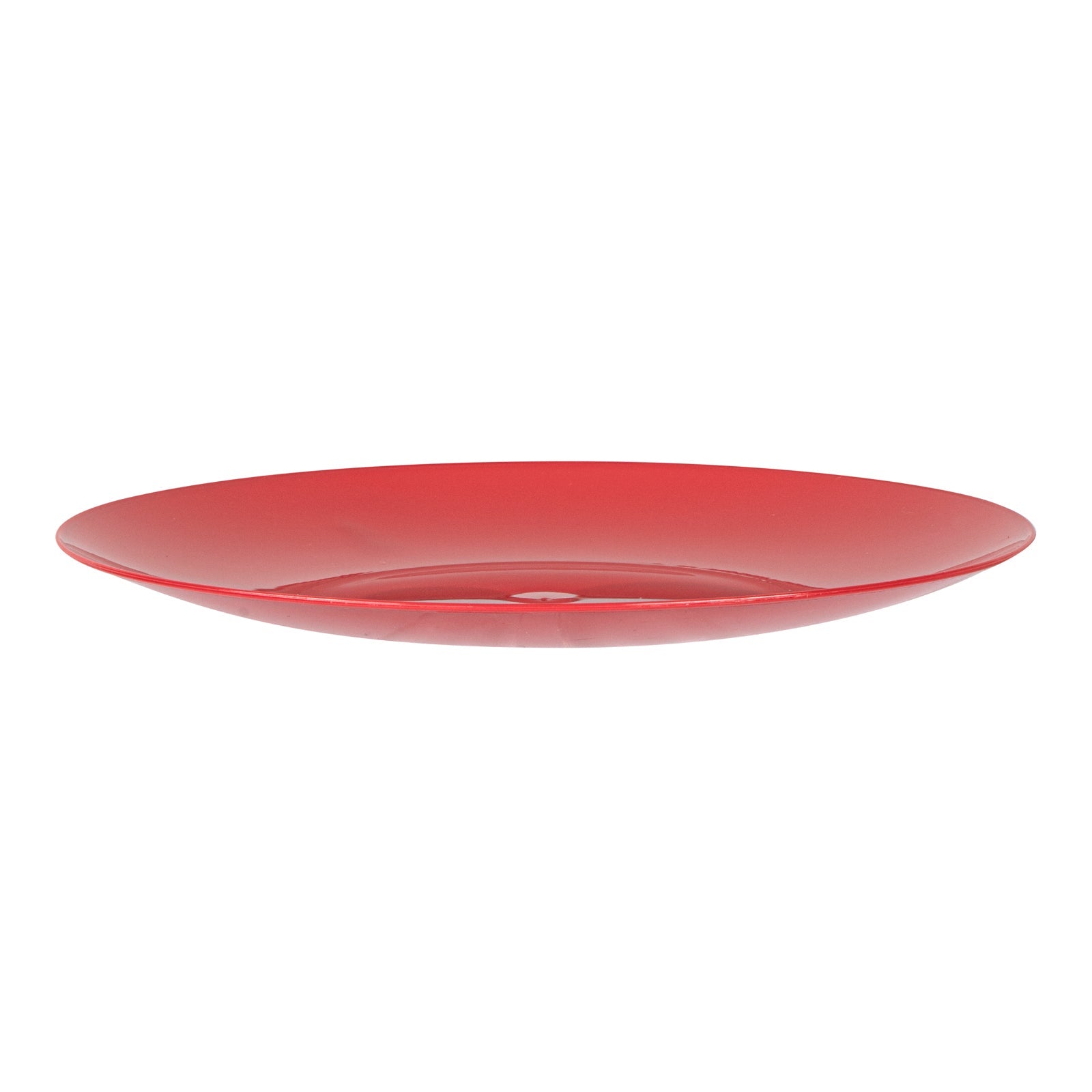 Moderna Round Red Plastic Plate - 7 1/2" x 7 1/2" x 1/2" - 200 count box