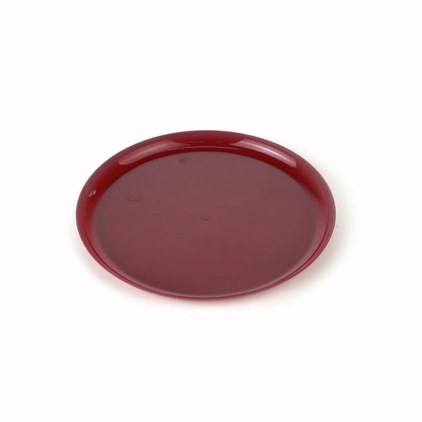 Moderna Round Burgundy Plastic Plate - 8 1/2" x 8 1/2" x 1/2" - 200 count box