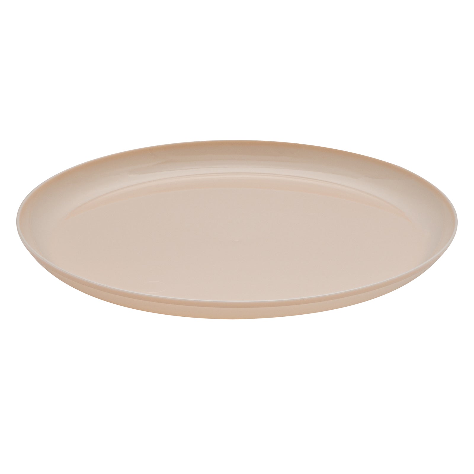Moderna Round Light Pink Plastic Plate - 8 1/2" x 8 1/2" x 1/2" - 40 count box