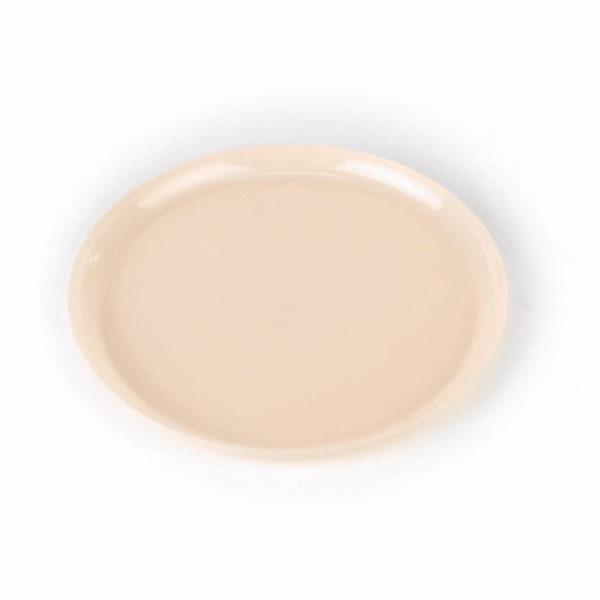 Moderna Round Light Pink Plastic Plate - 8 1/2" x 8 1/2" x 1/2" - 40 count box