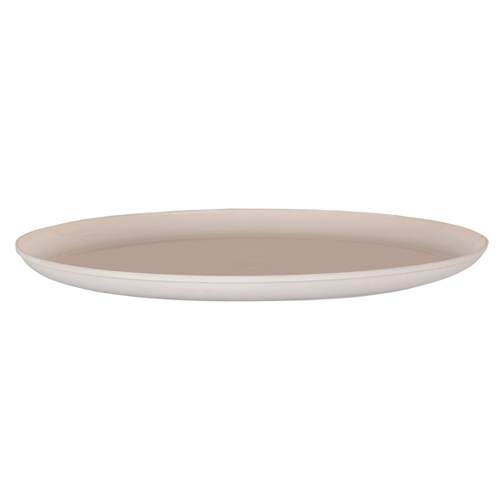 Moderna Round Light Pink Plastic Plate - 8 1/2" x 8 1/2" x 1/2" - 200 count box