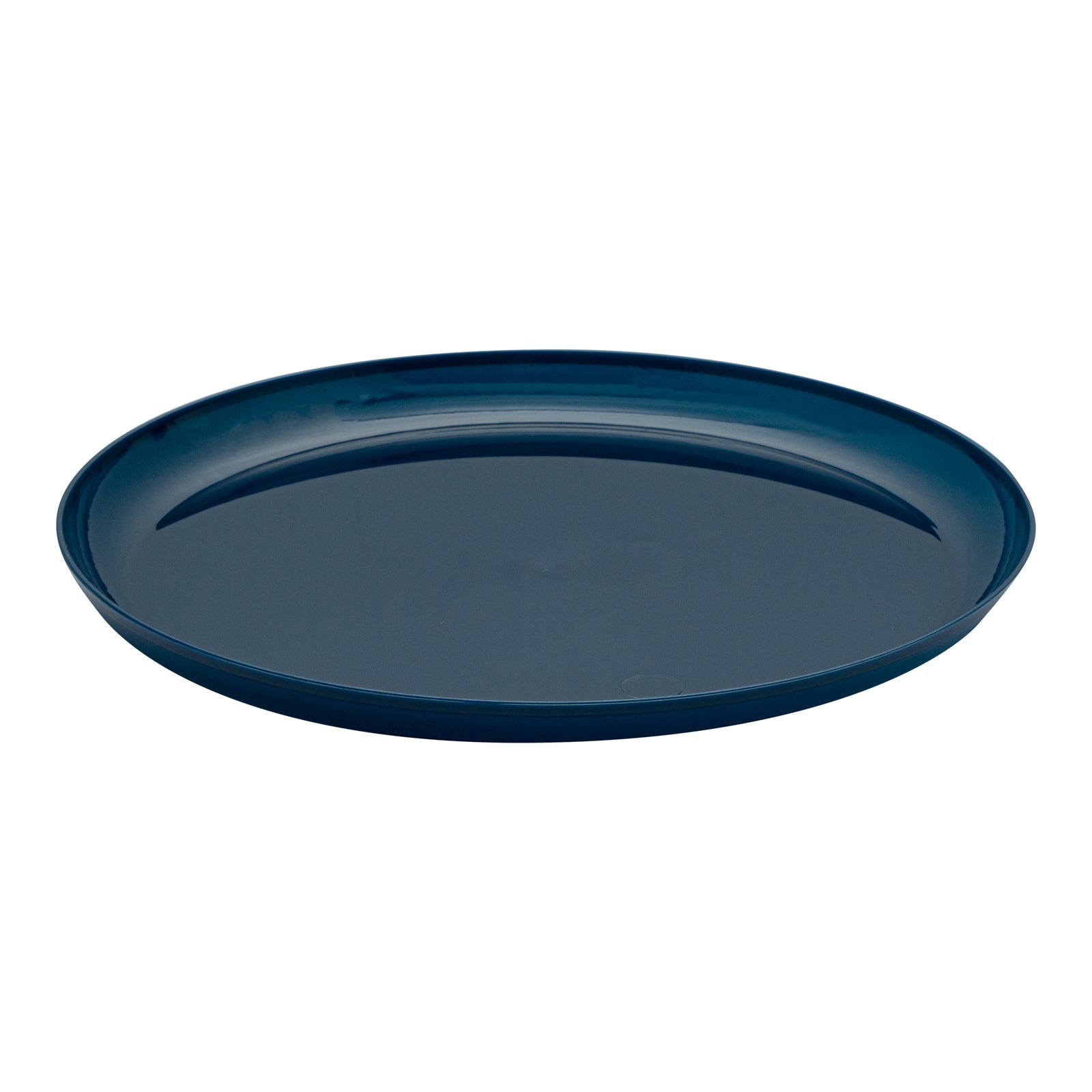 Moderna Round Midnight Blue Plastic Plate - 8 1/2" x 8 1/2" x 1/2" - 40 count box
