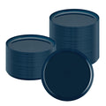 Moderna Round Midnight Blue Plastic Plate - 8 1/2" x 8 1/2" x 1/2" - 40 count box
