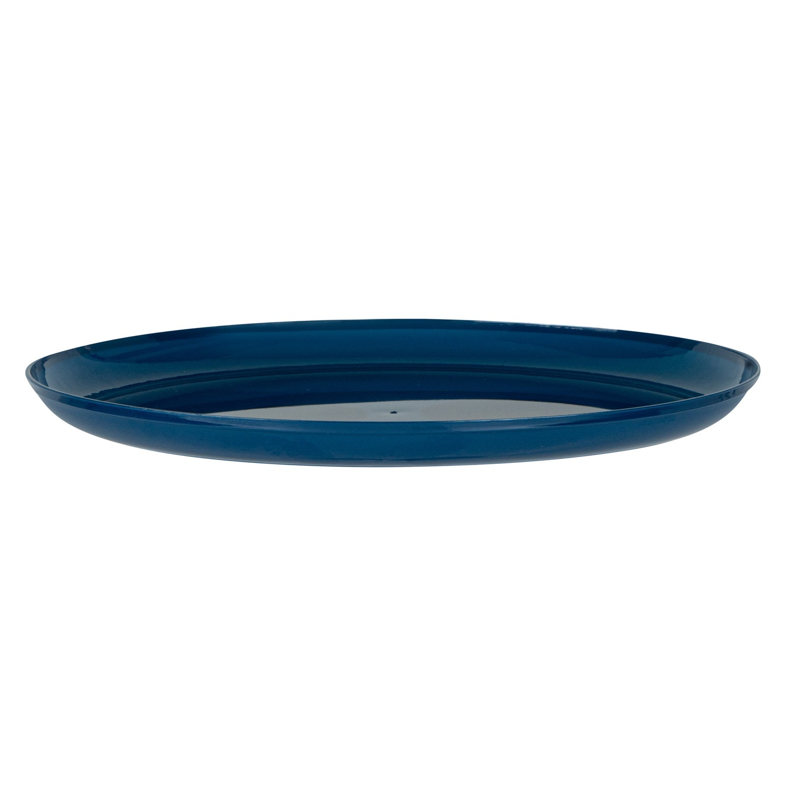Moderna Round Midnight Blue Plastic Plate - 8 1/2" x 8 1/2" x 1/2" - 40 count box