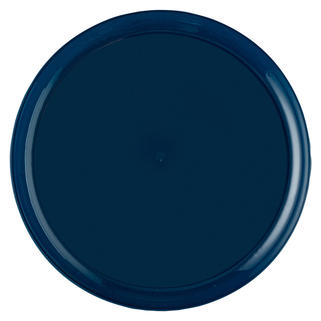 Moderna Round Midnight Blue Plastic Plate - 8 1/2" x 8 1/2" x 1/2" - 40 count box