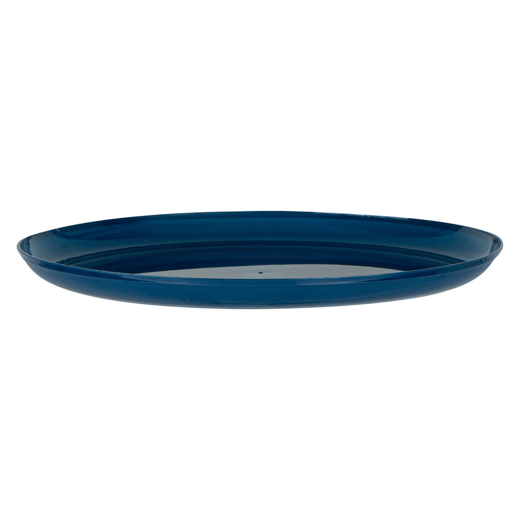 Moderna Round Midnight Blue Plastic Plate - 8 1/2" x 8 1/2" x 1/2" - 200 count box