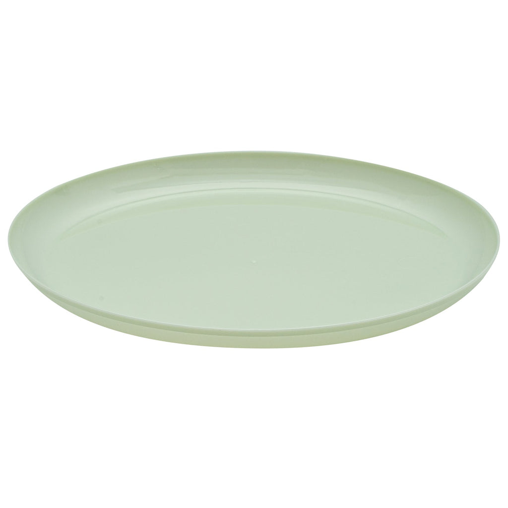 Moderna Round Mint Green Plastic Plate - 8 1/2" x 8 1/2" x 1/2" - 40 count box