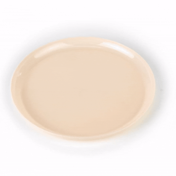 Moderna Round Light Pink Plastic Plate - 10 3/4" x 10 3/4" x 1/2" - 200 count box