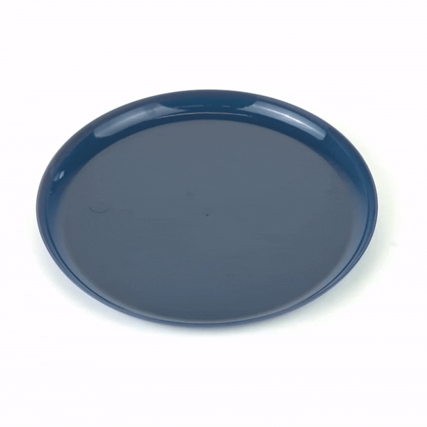 Moderna Round Midnight Blue Plastic Plate - 10 3/4" x 10 3/4" x 1/2" - 40 count box