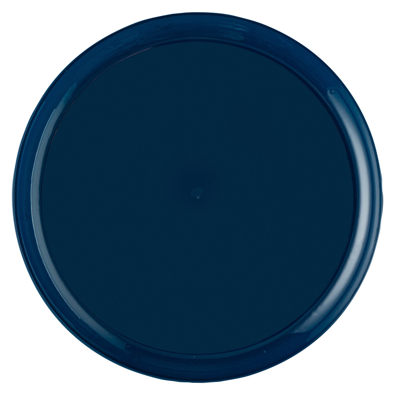 Moderna Round Midnight Blue Plastic Plate - 10 3/4" x 10 3/4" x 1/2" - 40 count box