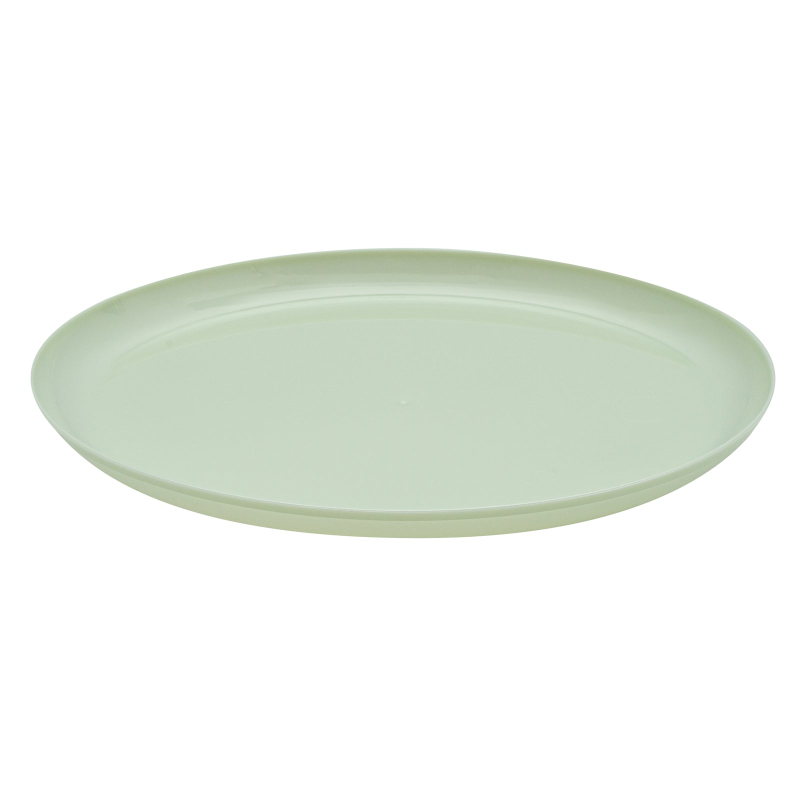Moderna Round Mint Green Plastic Plate - 10 3/4" x 10 3/4" x 1/2" - 40 count box