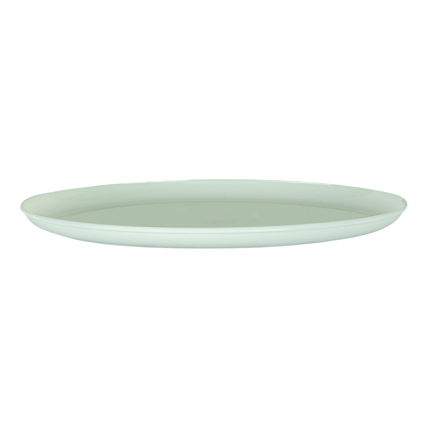 Moderna Round Mint Green Plastic Plate - 10 3/4" x 10 3/4" x 1/2" - 40 count box