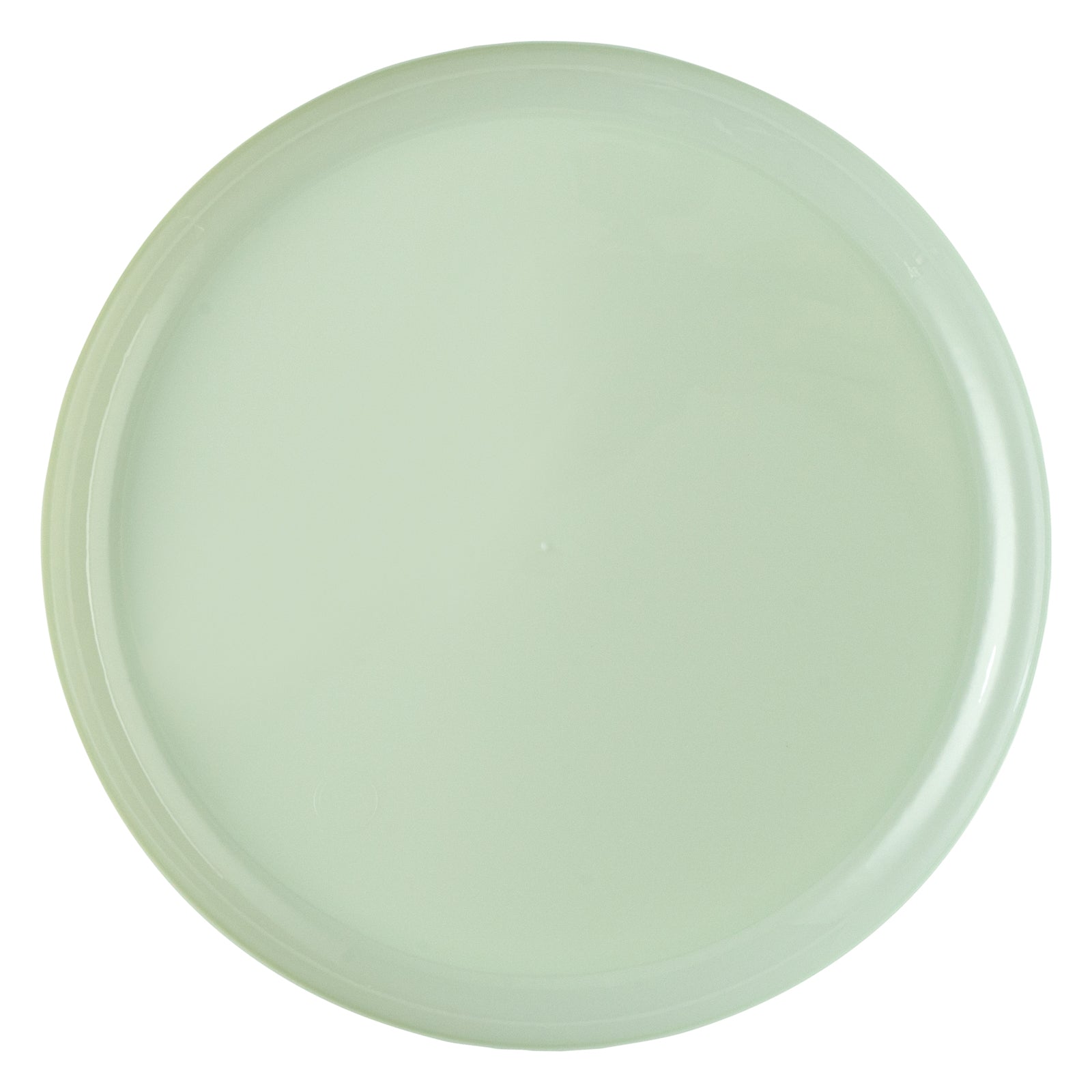 Moderna Round Mint Green Plastic Plate - 10 3/4" x 10 3/4" x 1/2" - 200 count box