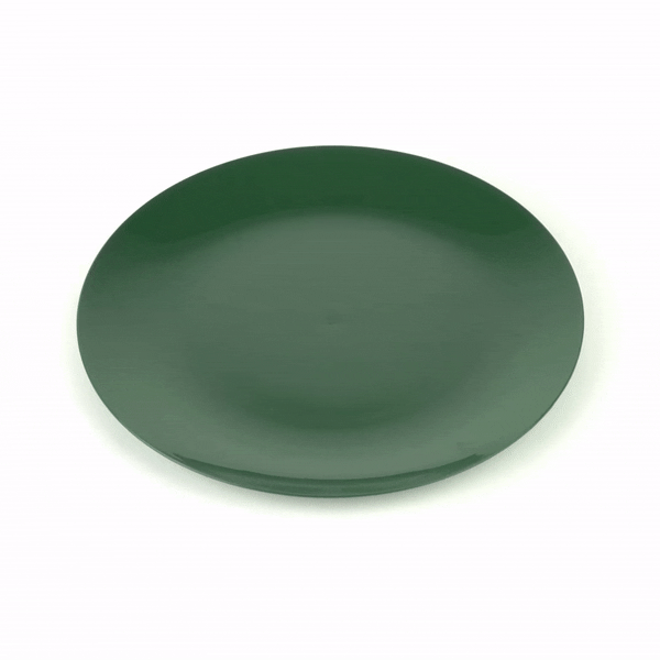 Moderna Round Forest Green Plastic Plate - 10 1/4" x 10 1/4" x 3/4" - 40 count box