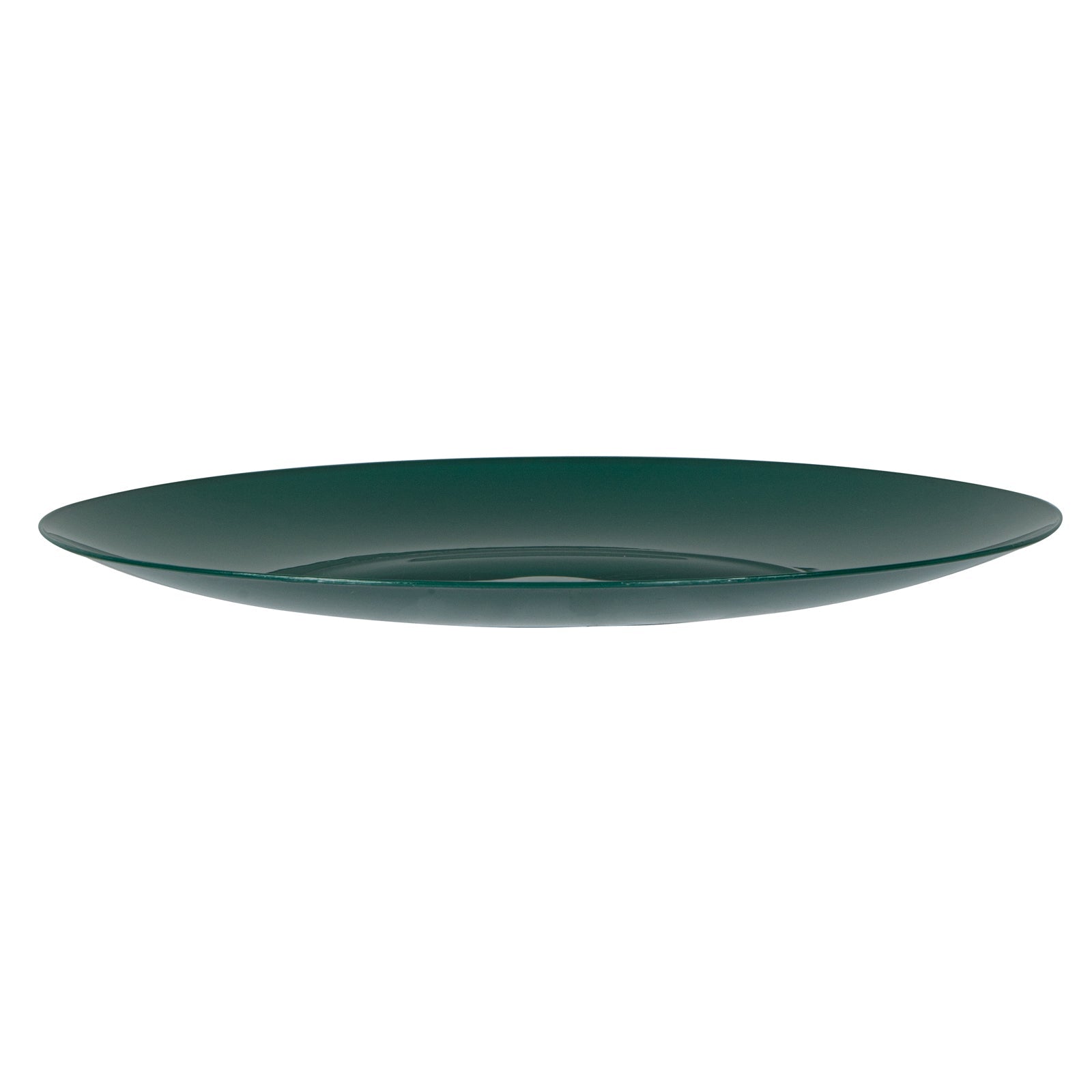 Moderna Round Forest Green Plastic Plate - 10 1/4" x 10 1/4" x 3/4" - 40 count box