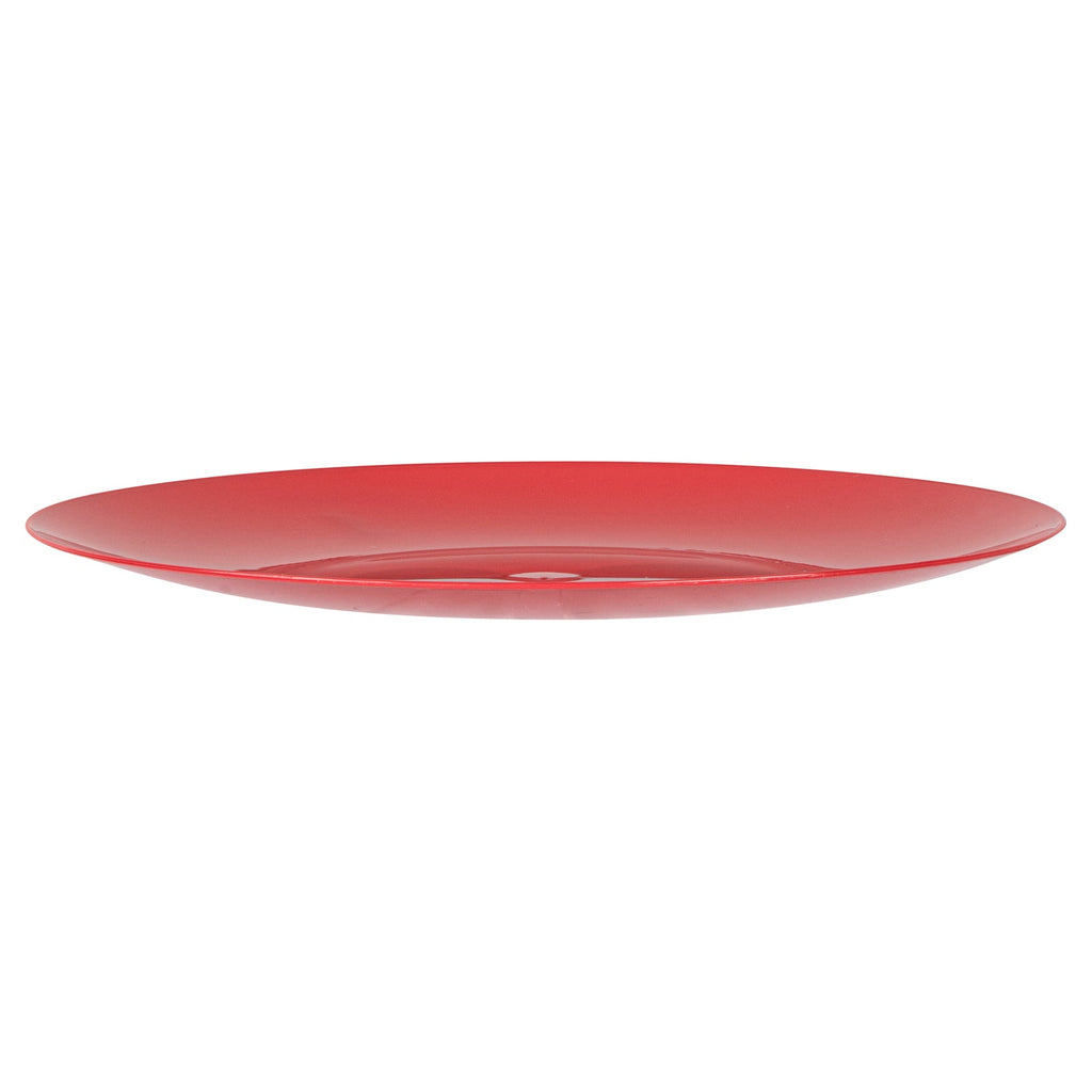 Moderna Round Red Plastic Plate - 10 1/4" x 10 1/4" x 3/4" - 40 count box