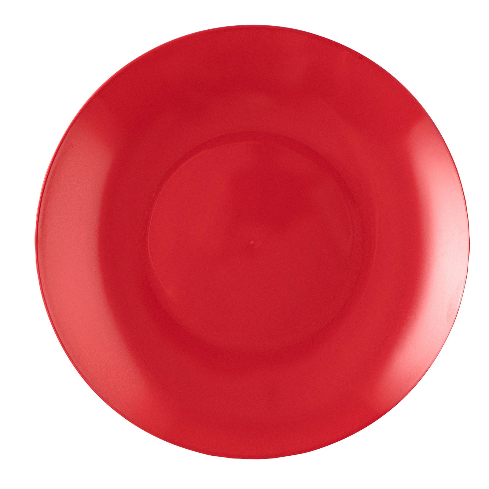 Moderna Round Red Plastic Plate - 10 1/4" x 10 1/4" x 3/4" - 40 count box