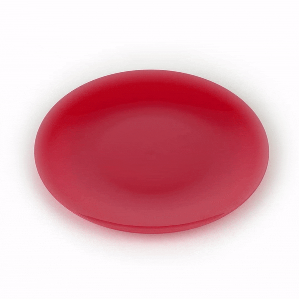 Moderna Round Red Plastic Plate - 10 1/4" x 10 1/4" x 3/4" - 200 count box