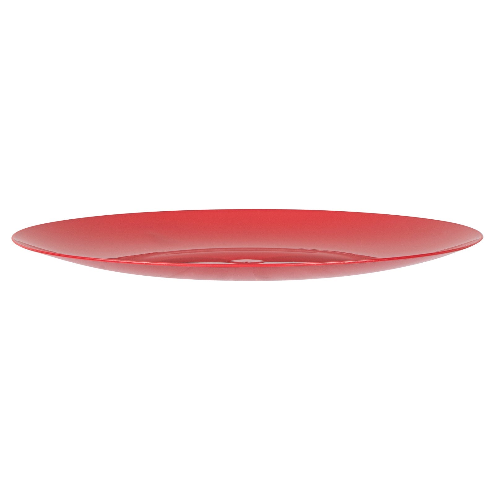 Moderna Round Red Plastic Plate - 10 1/4" x 10 1/4" x 3/4" - 200 count box