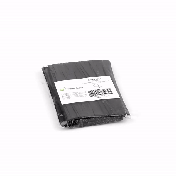 Bag Tek Black Metallic Twist Tie / Bag Tie - 4" - 500 count box