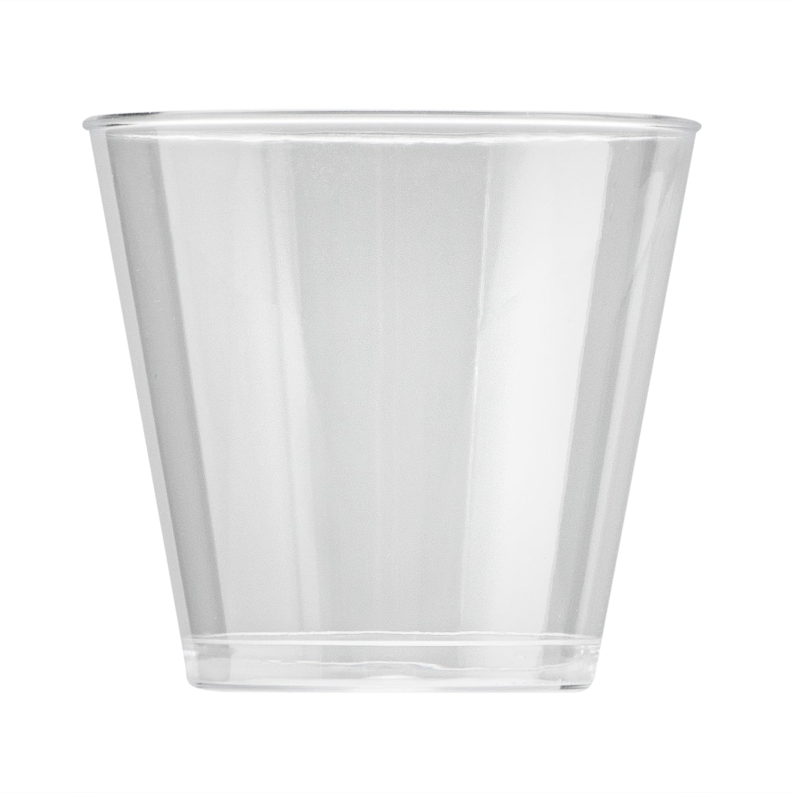 Chef 101 1 oz Clear Plastic Shot Glass - 1 3/4" x 1 3/4" x 1 1/2" - 50 count box