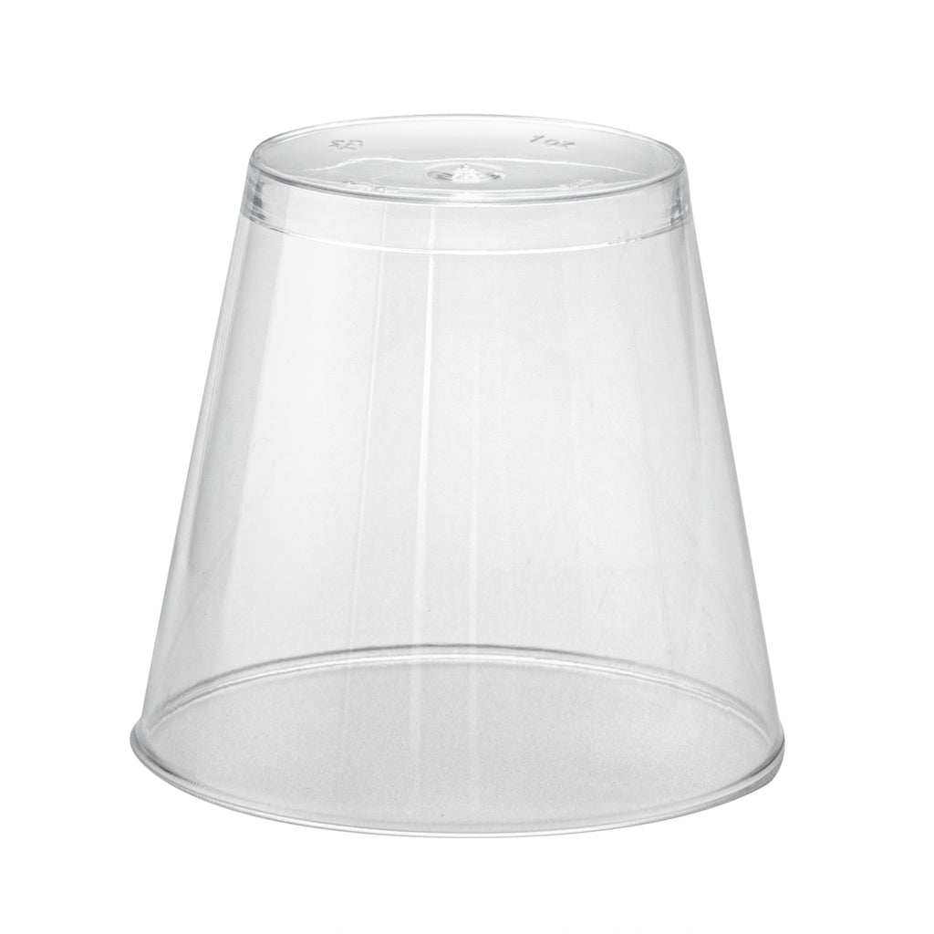 Chef 101 1 oz Clear Plastic Shot Glass - 1 3/4" x 1 3/4" x 1 1/2" - 50 count box