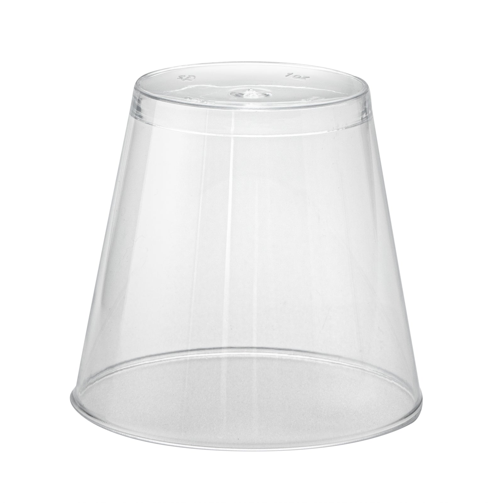 Chef 101 1 oz Clear Plastic Shot Glass - 1 3/4" x 1 3/4" x 1 1/2" - 50 count box