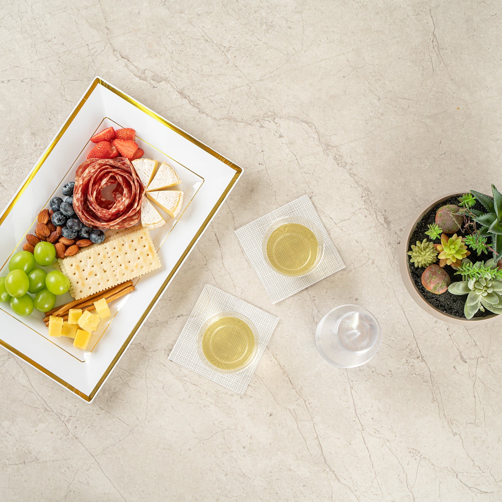 Chef 101 5 oz Clear Plastic Tumbler - 2 3/4" x 2 3/4" x 2 1/4" - 20 count box